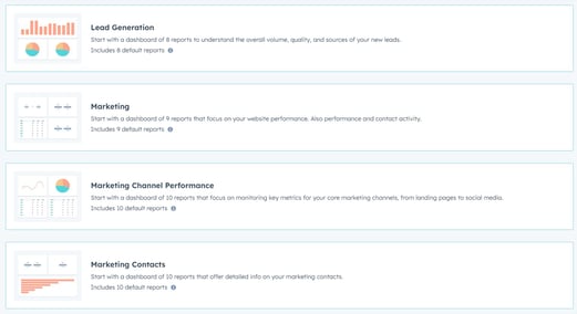 HubSpot's reporting dashboards
